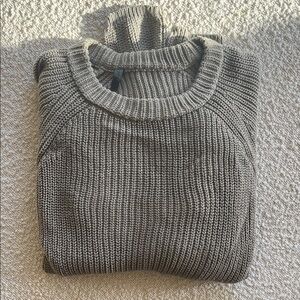 Jenni Kayne cotton fisherman Women's sage green Sweater Sz S